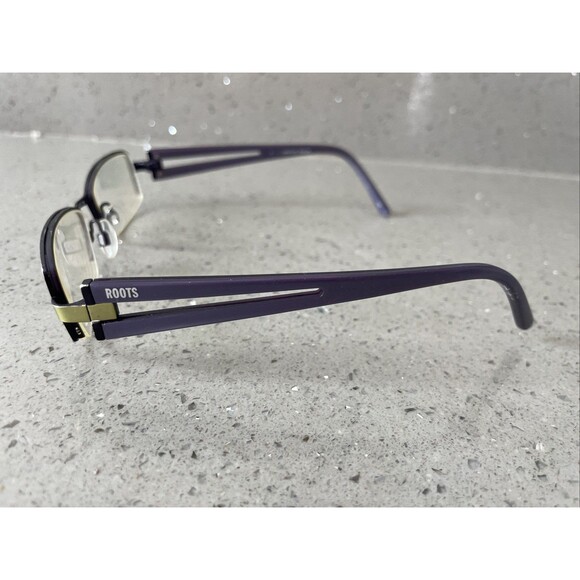 Roots Eyewear PLM CEN 51-18-135 Plum Purple Half Rim Eyeglasses Frames ONLY - Picture 3 of 8